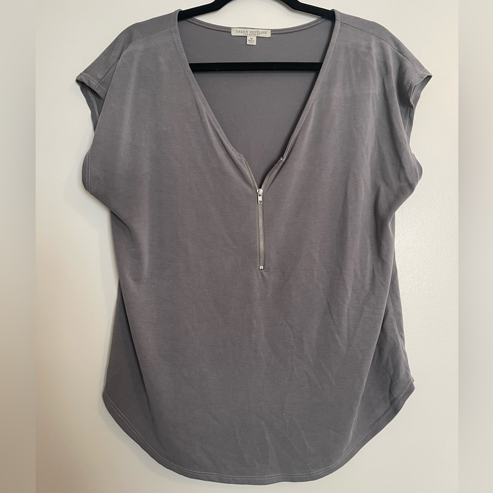 Zipper Front Shirt - Picture 1 of 3